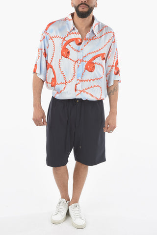 Solid Color Virgin Wool Shorts