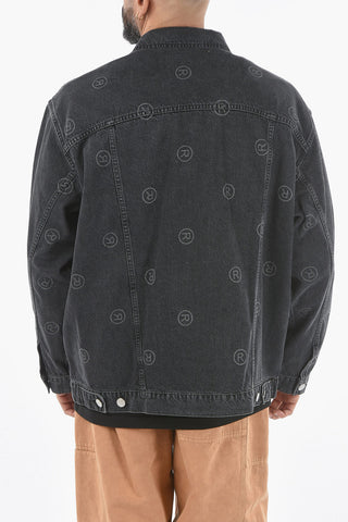 Denim Printed Oversized Jacket