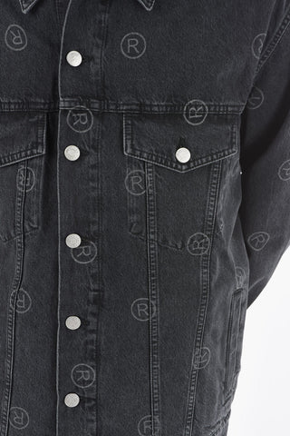 Denim Printed Oversized Jacket