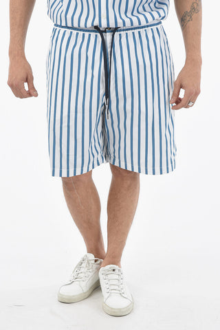 Awning Striped 4 Pockets Shorts with Drawstring on the Waist