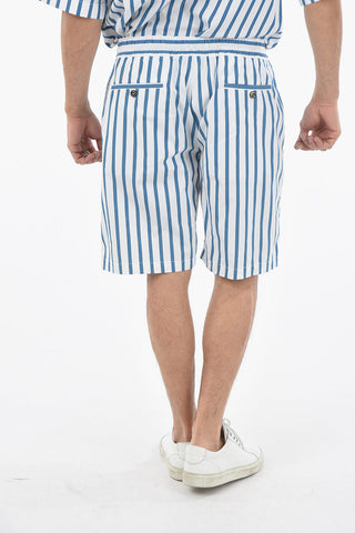 Awning Striped 4 Pockets Shorts with Drawstring on the Waist
