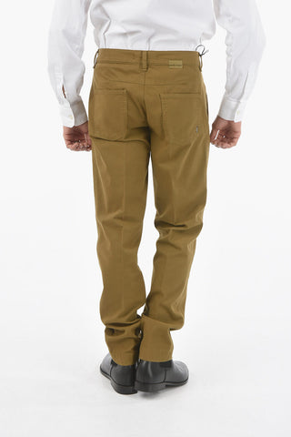 Single Pleat Stretch Cotton Pants