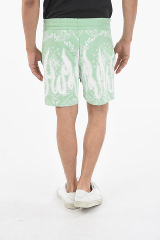 Flame Printed Sweatshorts with 2 Pockets