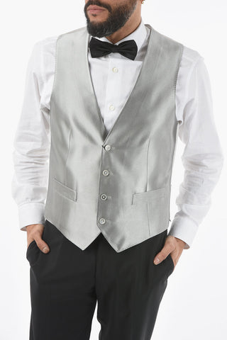 CC COLLECTION Silk 4-Button Waistcoat REWARD CERIMONIA