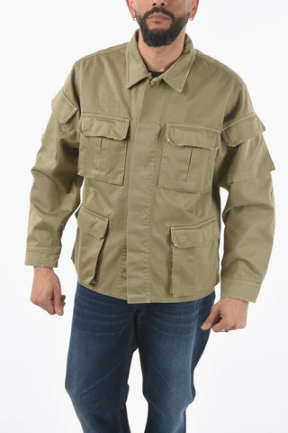 Sahariana-Jacke mit Logo-Stickerei
