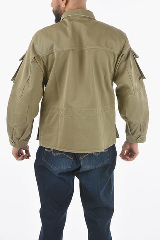 Sahariana-Jacke mit Logo-Stickerei