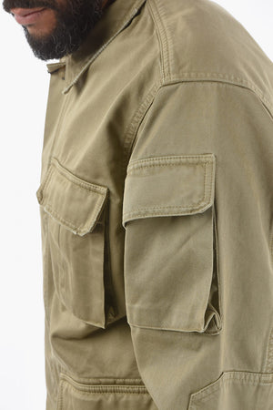 Sahariana-Jacke mit Logo-Stickerei