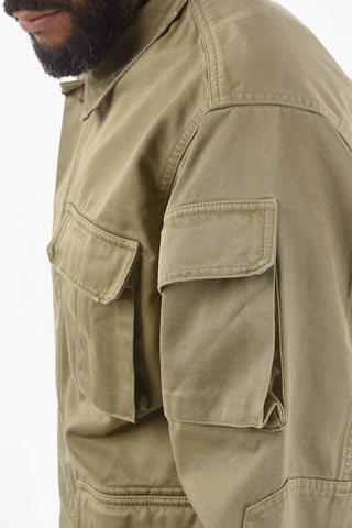 Sahariana-Jacke mit Logo-Stickerei