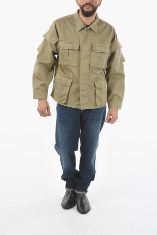 Sahariana-Jacke mit Logo-Stickerei