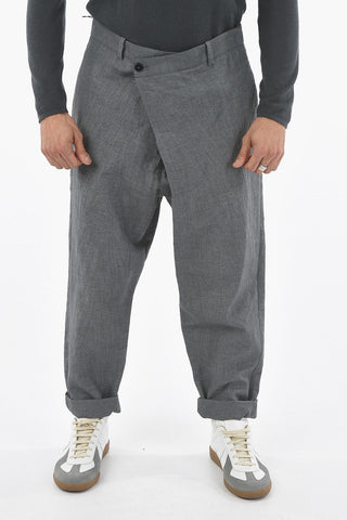 Asymmetrical Closure Low-Waist NEGRAMARO Pareo Pants