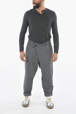 Asymmetrical Closure Low-Waist NEGRAMARO Pareo Pants