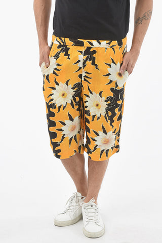 Shorts a Fantasia Floreale con Elastico in vita