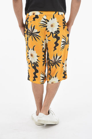Shorts a Fantasia Floreale con Elastico in vita