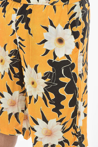Shorts a Fantasia Floreale con Elastico in vita