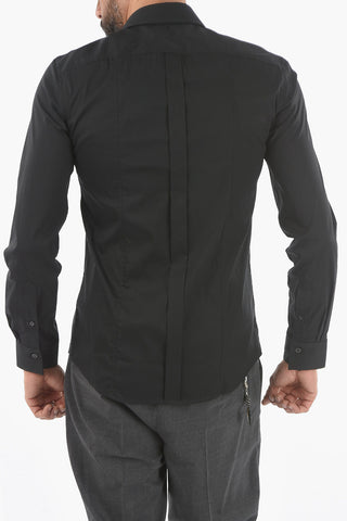 Camicia a Tinta Unita con Abbottonatura Nascosta