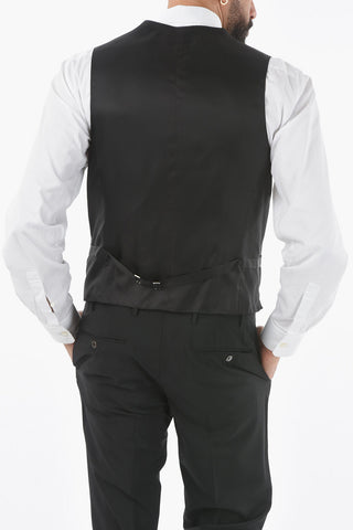 CC COLLECTION 4-Button Vest CERIM RESET with All-Over Glitter