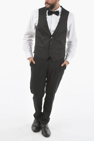 CC COLLECTION 4-Button Vest CERIM RESET with All-Over Glitter