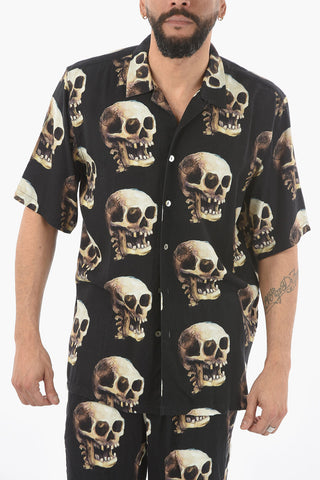 Skulls Printed Short Sleeves Shirt
