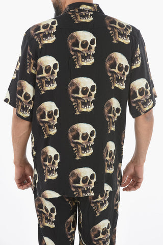 Skulls Printed Short Sleeves Shirt