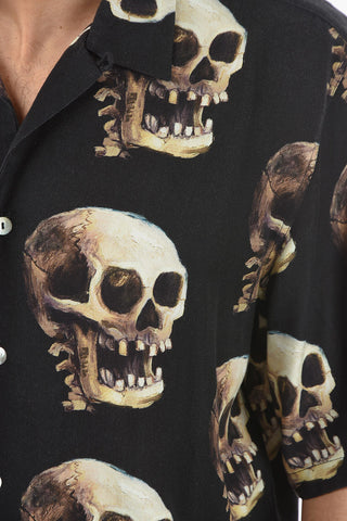 Skulls Printed Short Sleeves Shirt