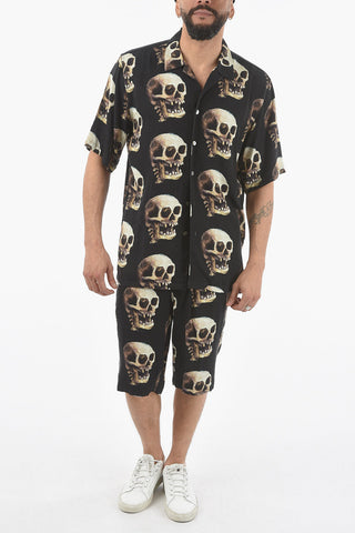 Skulls Printed Short Sleeves Shirt