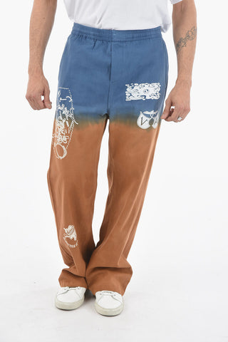 Two-Tone Shaded Effect Wide Leg Pants