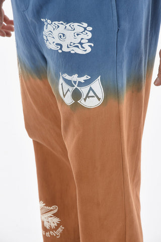 Two-Tone Shaded Effect Wide Leg Pants