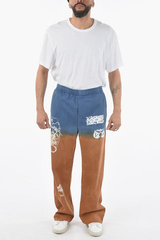 Two-Tone Shaded Effect Wide Leg Pants