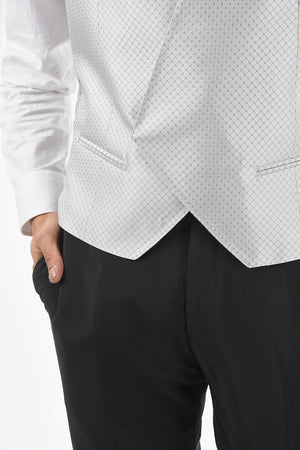 Two-Tone Silk Waistcoat ACADEMY CERIMONIA with All-Over Logo on Back