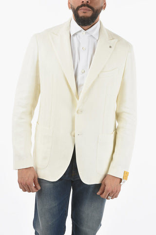 Linen and Cotton Herringbone MONTECARLO Blazer