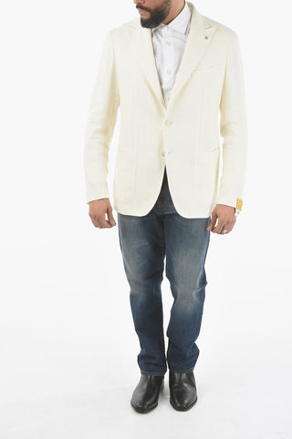 Linen and Cotton Herringbone MONTECARLO Blazer