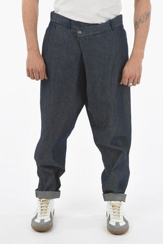 Asymmetrical Closure Low-Waist FRANCIACORTA Pants
