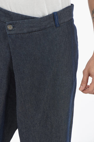 Asymmetrical Closure Low-Waist FRANCIACORTA Pants