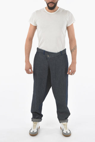 Asymmetrical Closure Low-Waist FRANCIACORTA Pants