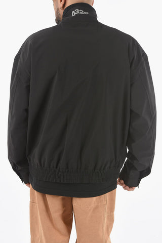 Wool Blend Logo Printed Bomber