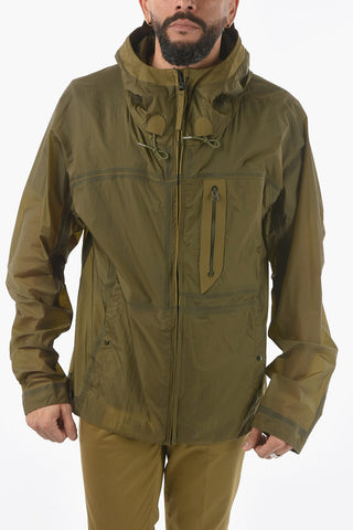 Nylon Windbreaker Oversized Jacket with Hood