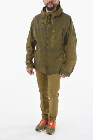 Nylon Windbreaker Oversized Jacket with Hood