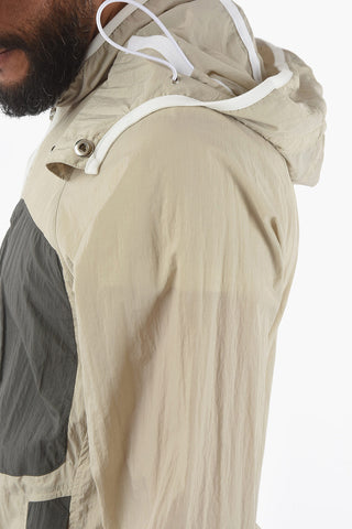 Nylon Windbreaker Jacket with Detachable Hood