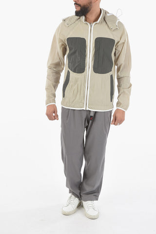 Nylon Windbreaker Jacket with Detachable Hood