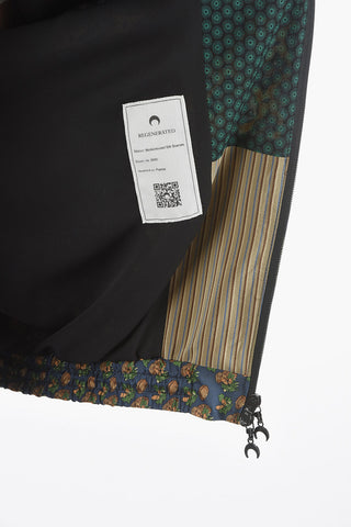 Silk Multi Patterned Jacket with Hood