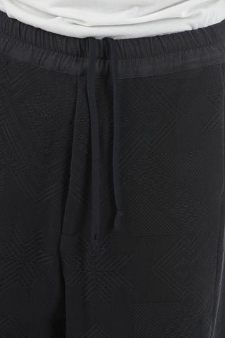 Drawstring Waist Jacquard DONNY Shorts