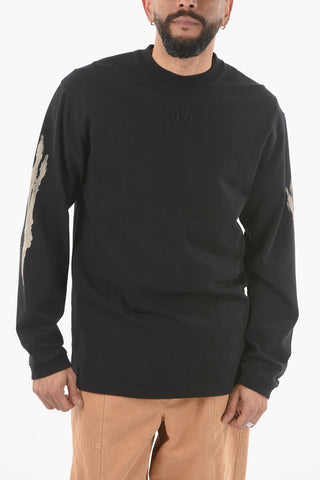 T-shirt Stampata a Manica Lunga