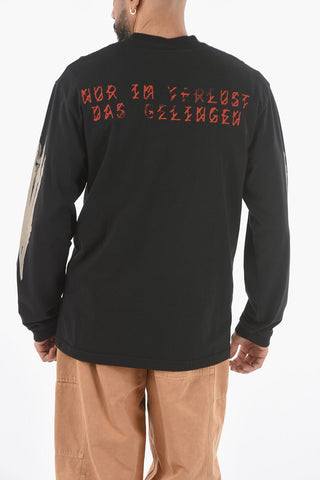 T-shirt Stampata a Manica Lunga