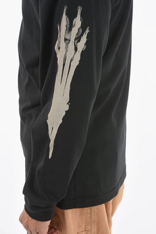 T-shirt Stampata a Manica Lunga