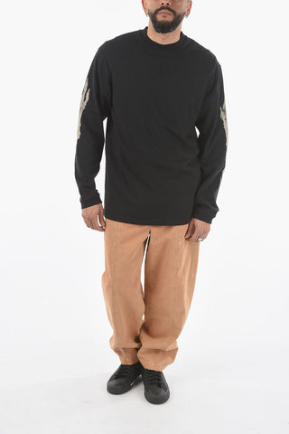 T-shirt Stampata a Manica Lunga