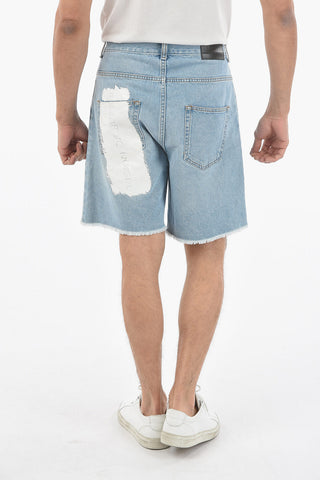 Shorts in Denim ad Orlo Sfrangiato