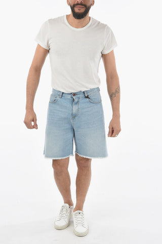 Shorts in Denim ad Orlo Sfrangiato