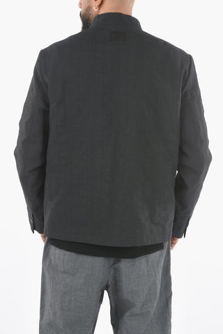 Cotton Blend NEGRAMARO Single-breasted jacket with koreanshirt collar