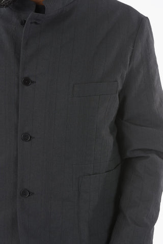Cotton Blend NEGRAMARO Single-breasted jacket with koreanshirt collar
