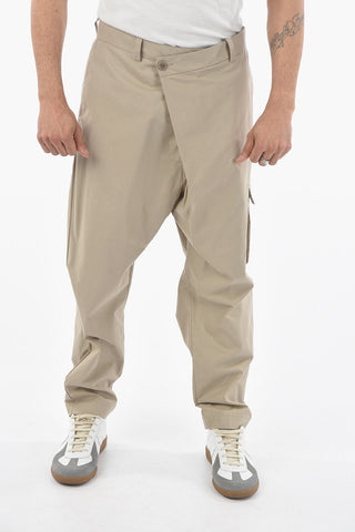 Pantaloni Cargo AMELIA a Vita Bassa con Chiusura Asimmetrica